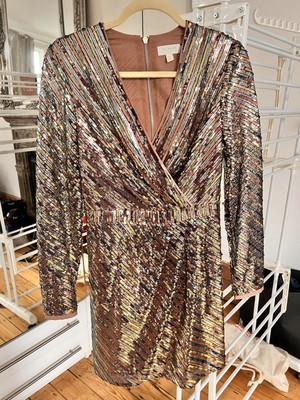 Ted Baker Size 1 / UK 8 - Sequin Wrap Dress With Button Cuff Closure  Multicolour | eBay UK