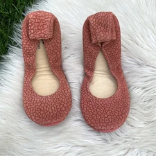 Storehouse Flats Stylish Dusty Rose Raised Suede Leather Flats 11