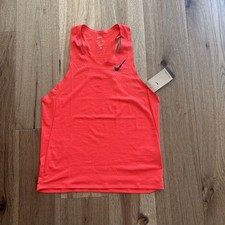 NWT Nike AeroSwift Mens Medium Dri-FIT ADV Running Singlet Crimson FN4231-696