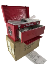 RARE Old Milwaukee Beer NEW Tool Box Theme Portable Charcoal Grill Tailgating