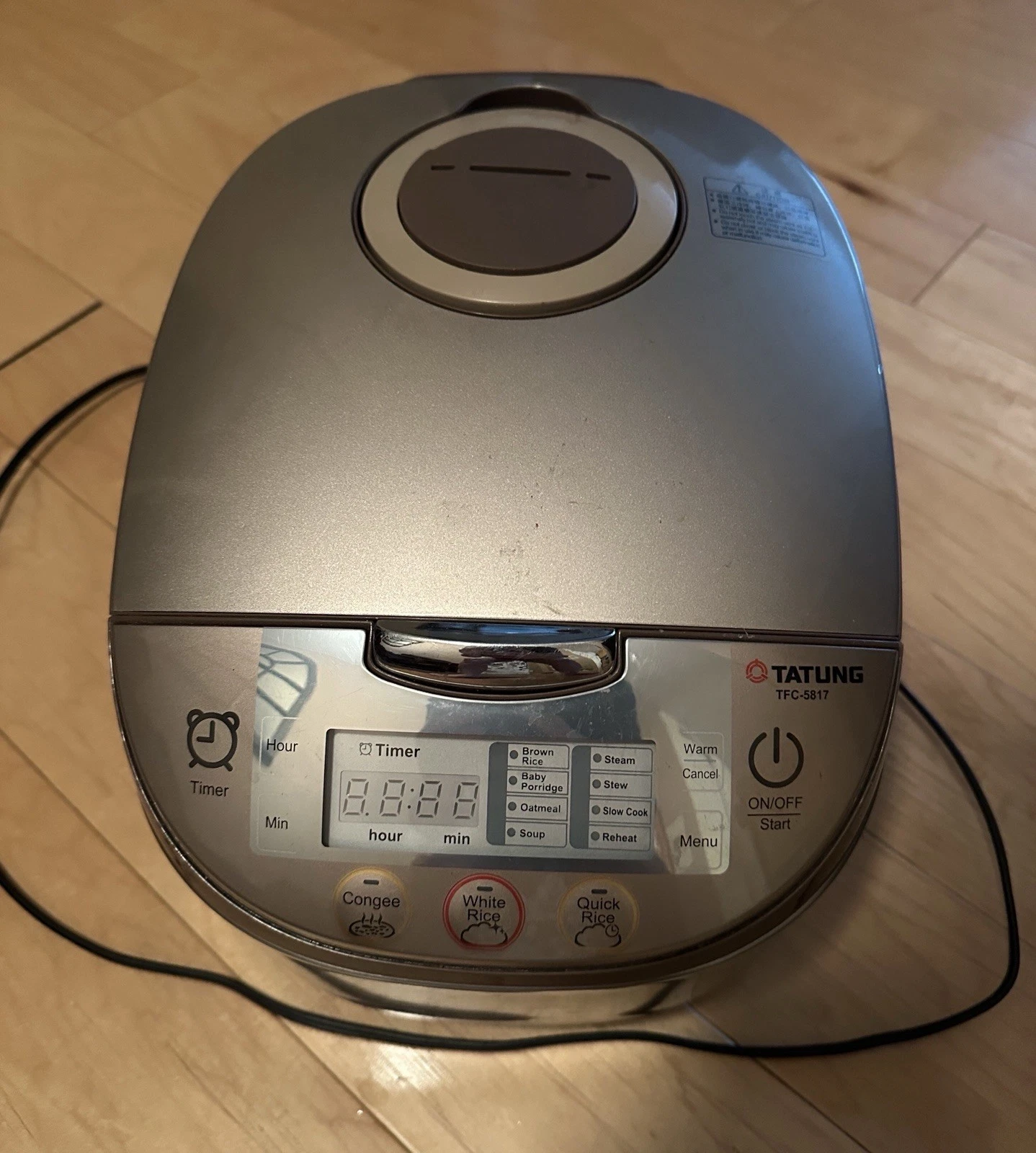 Tatung TFC-5817 Rice Cooker and Steamer. Pre-Owned Used Twice. Great Condition!