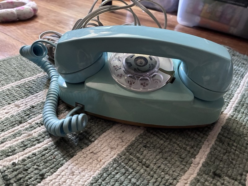 Princess Vintage/Retro Blue Rotary Dial Corded Telephone; Western Electric