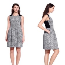 Madewell Black and White Diamond Jaquard Dress Warm Size XS