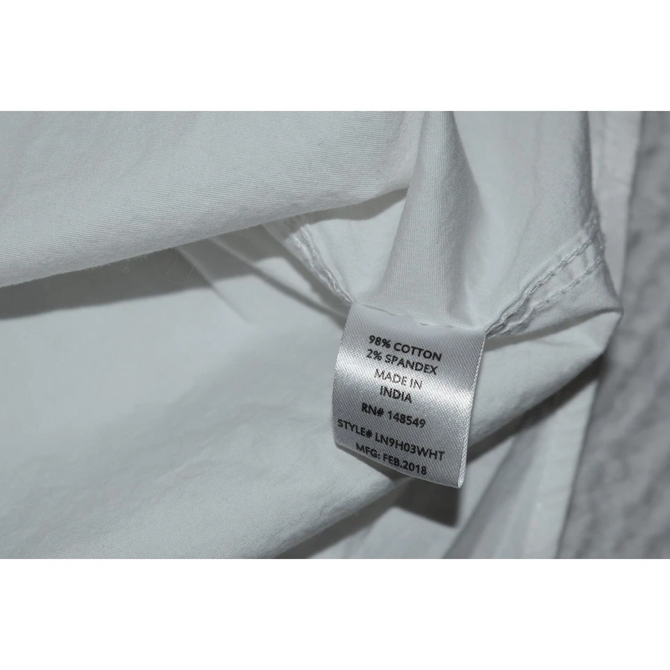 Camisa de lavandería inglesa para hombre talla grande elástica Christopher Wicks blanca Foto 4 de 4