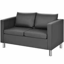 2-Sitzer PU Leder Akzent Badewanne Sofa mit Kissen