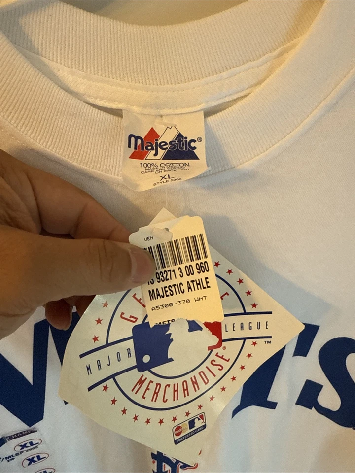 Camiseta Majestic Champs 2000 New York Mets Vintage XL NUEVA CON ETIQUETAS Foto 3 de 4