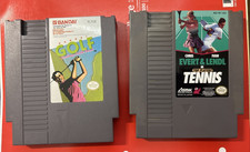 Tennis & Bandai Golf Video Games for Nintendo Entertainment System NES WORKING
