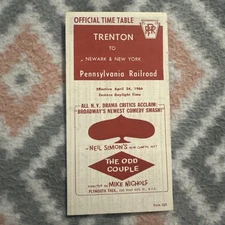 Pennsylvania Railroad NEW YORK Newark Trenton Official Timetable 1966 - Form 160