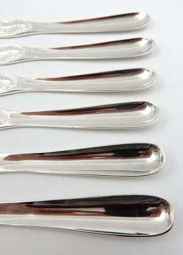 VINTAGE SET OF 6 STAINLESS STEEL MEMA DANISH MODERN LOBSTER FORK PRONGS SCOOPS - Picture 5 of 15