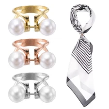 Silk Scarf Ring Clip, 3Pcs Shawl Slide Buckles, Gold Tone/Silver Tone/Rose Gold