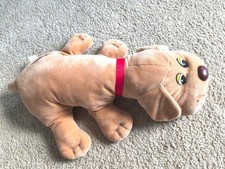 Basic Fun 2019 Hasbro Tan 19" Stuffed Pound Puppy w/Red Collar Used