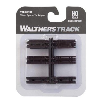 WalthersTrack 948-83101 HO Wood Spacer Tie for Code 83/Code 100 Track, 24 pair