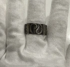 Vintage Sterling Silver 925 Tribal Carved Design Wide Band Ring size 10 Mexico
