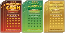 Fake Lottery Tickets - 12 Pack Ultra Realistic Prank Scratch off Tickets, $2 Mil