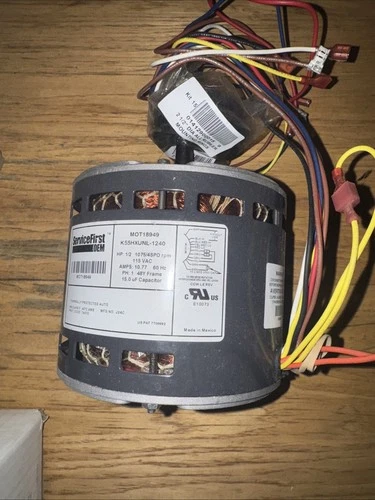 SERVICE FIRST OEM MOT18949 Blower Motor 1/2HP 1075RPM 4-Speed 115V K55HXUNL-1240