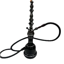 Black Hookah Shisha Water Pipe with Hose – No Bowl – For Part