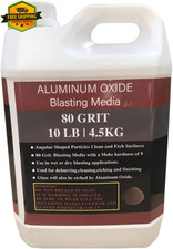 Aluminum Oxide Sand Blasting Abrasive Media 80 Grit 10 Lbs Medium To Fine