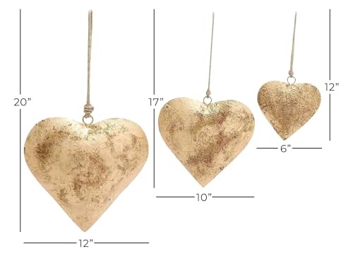 Deco 79 Rustic Metal Cowbell Decorative Bells, 20", 17", 12"H, Gold - Picture 3 of 7
