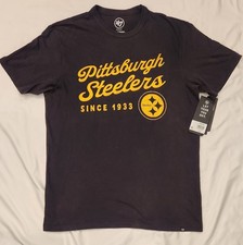 Pittsburgh Steelers '47 Men's M Dusted Jet Black Shirt NFL Football MSRP 40