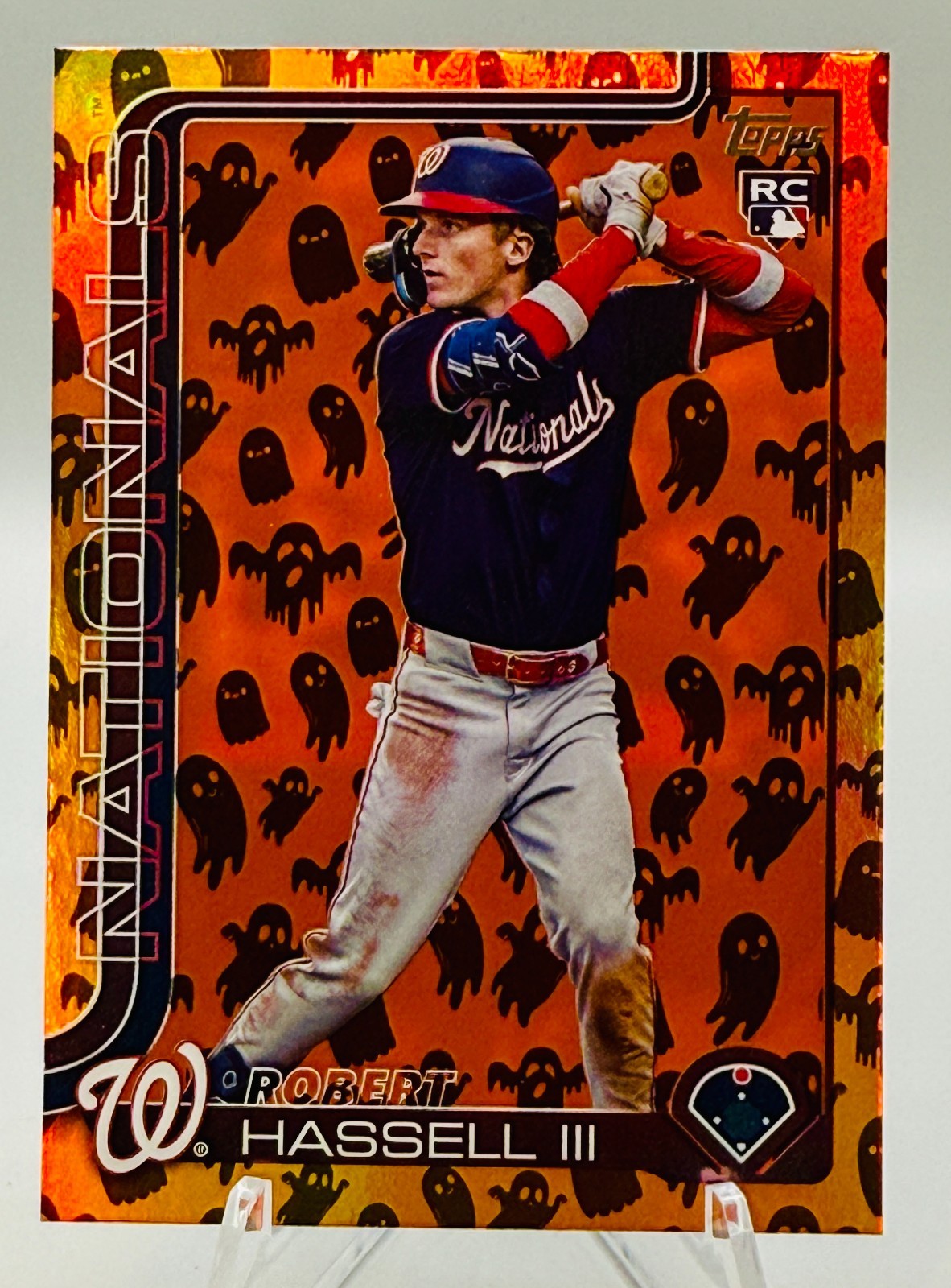 2025 Topps Update Robert Hassell III RC Holiday Ghost Parallel #US109 Nationals!