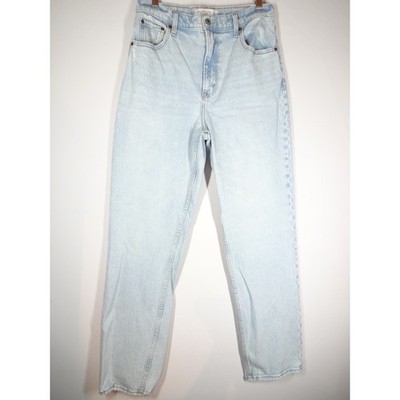 Abercrombie & Fitch 90s Straight Jeans Womens 29/8R Light Wash Ultra High Rise