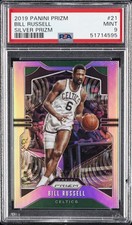2019 PANINI PRIZM SILVER PRIZM #21 BILL RUSSELL PSA 9