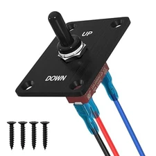 Toggle Switch 12V 30A, 3 Pin SPDT (ON)-Off-(ON) Waterproof Toggle Switch with Up