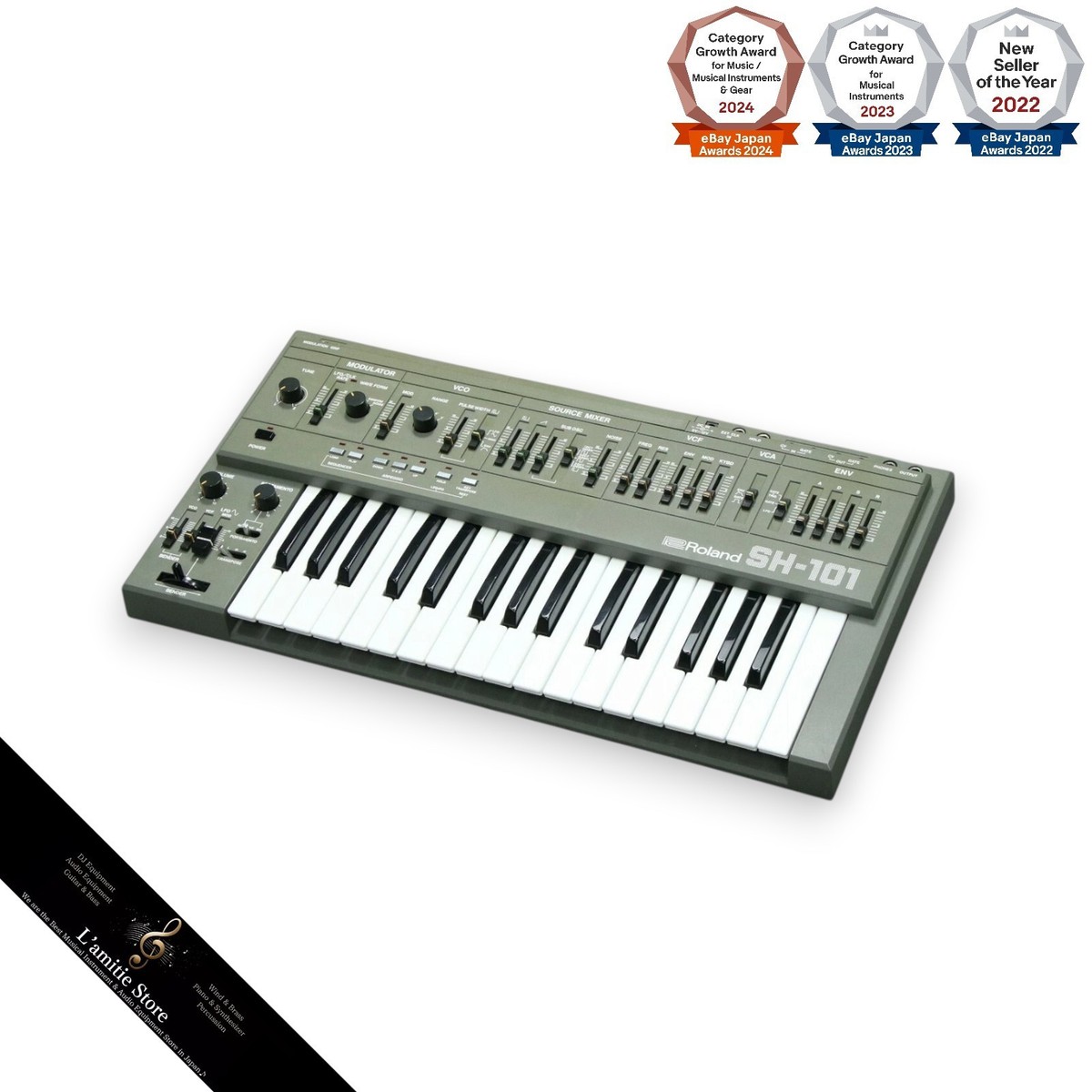 Roland SH-101 アナログシンセサイザー【ジャンク】 Roland SH-101 Monophonic Bass Keyboard Synthesizer Japan SH101