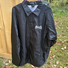 No Fear So Cal Windbreaker Black Coach Jacket Snap Button Adult XL