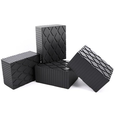 4 Pack 6-3/8'' x 4-3/4'' x 3.15'' Solid Rubber Auto Lift Block Pads, Heavy-Duty ...