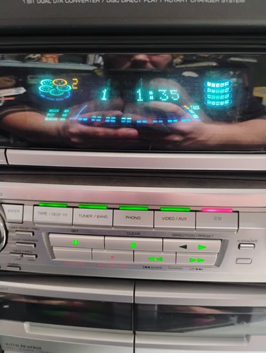Aiwa 5CD Changer Radio Compact Disc Stereo System CX-ZR774u - For Parts Read - Picture 3 of 16
