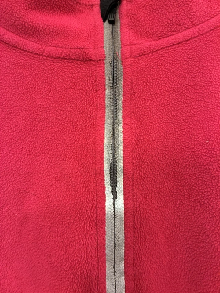 New Balance Women's Cozy Fleece 1/2 Zip Mock Neck Pullover Sweater Pink Black M - Image 3 of 4