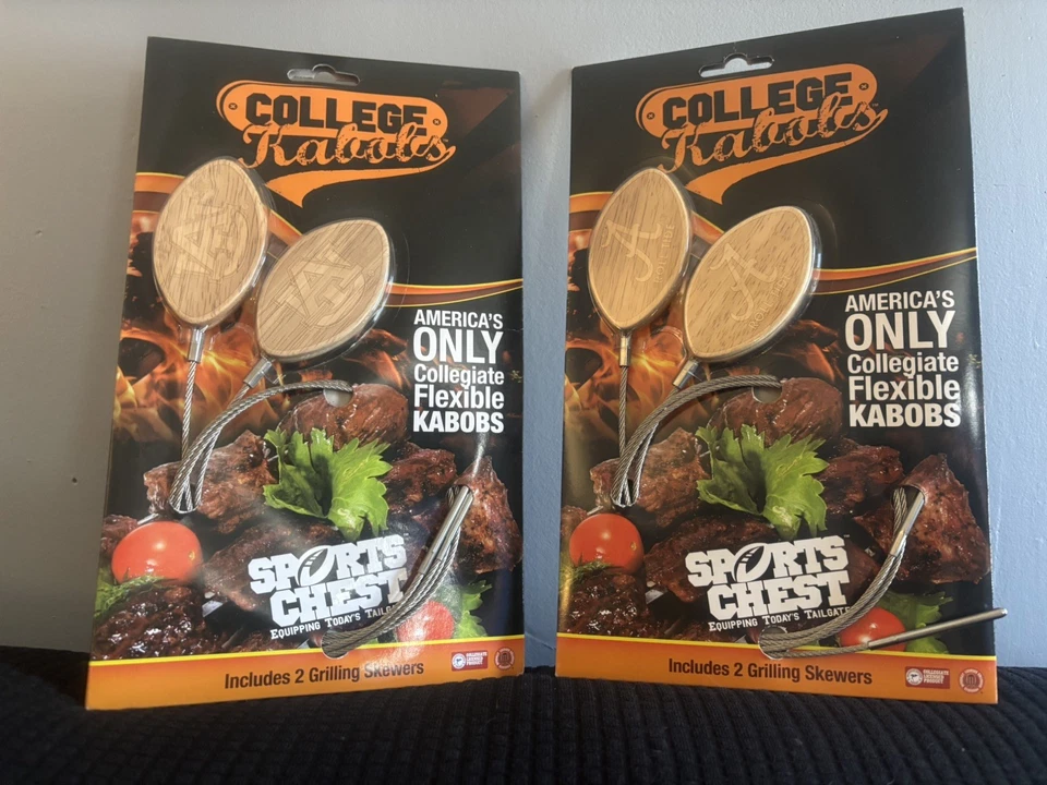 Dos (2) brochetas de parrilla universitarias Alabama Crimson Tide Kabobs flexibles Foto 2 de 2