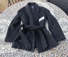 Gap Wool Blend Vintage Belted Short Coat Xs Black New