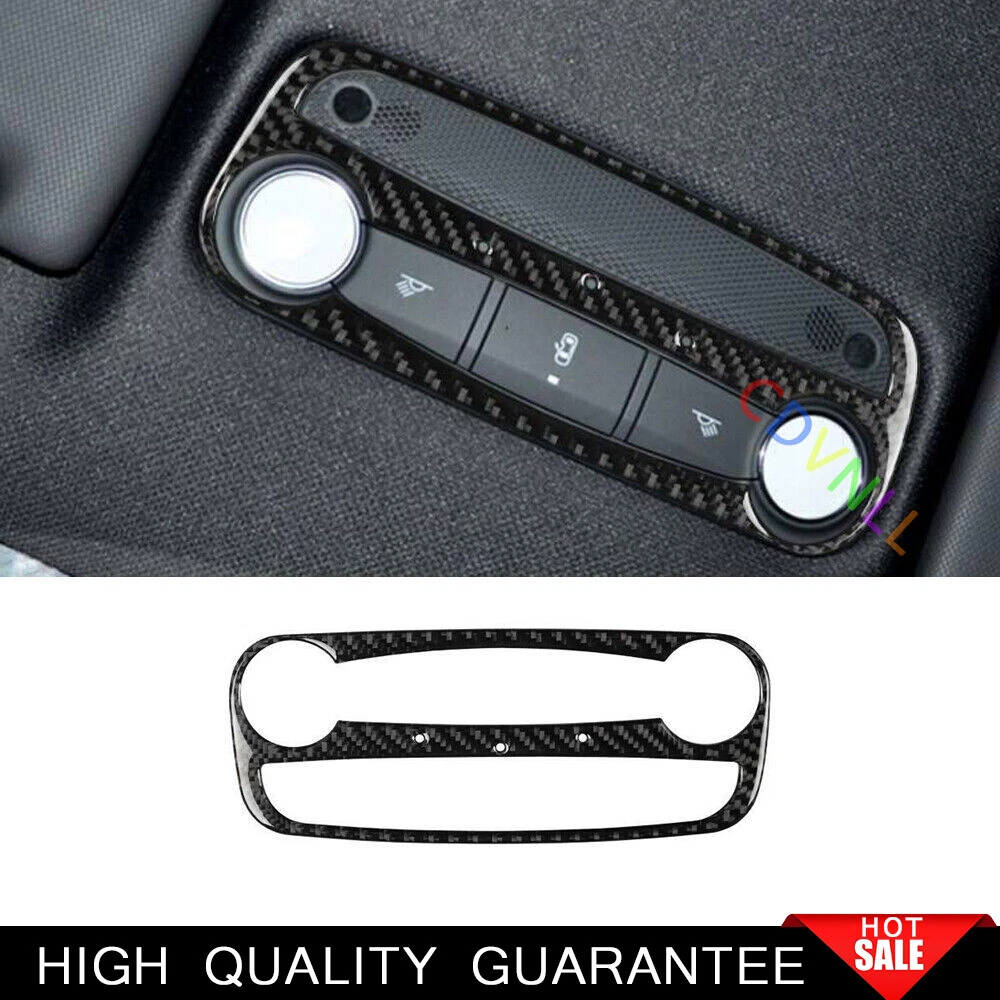 Fit For Audi TT 2008-2014 Real Carbon Fiber Front Reading Light Cover Trim 1PCS