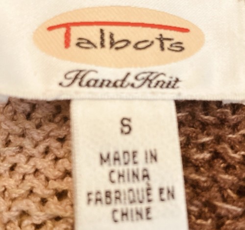 Talbots Women's Aztec Cardigan Sweater Size S 20x24, Triangles Black Browns - Picture 3 of 11