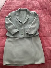 Vintage Emmanuel Ungaro Blazer  Mini Pencil Skirt/Suit Celadon Green Size 8
