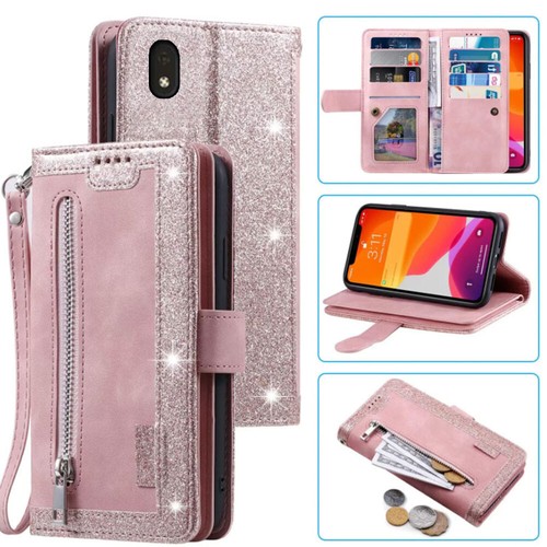 ZTE Avid 579 Wallet Case,Leather Zipper Magnetic Flip Card For ZTE Blade A3 2020 - Picture 4 of 26