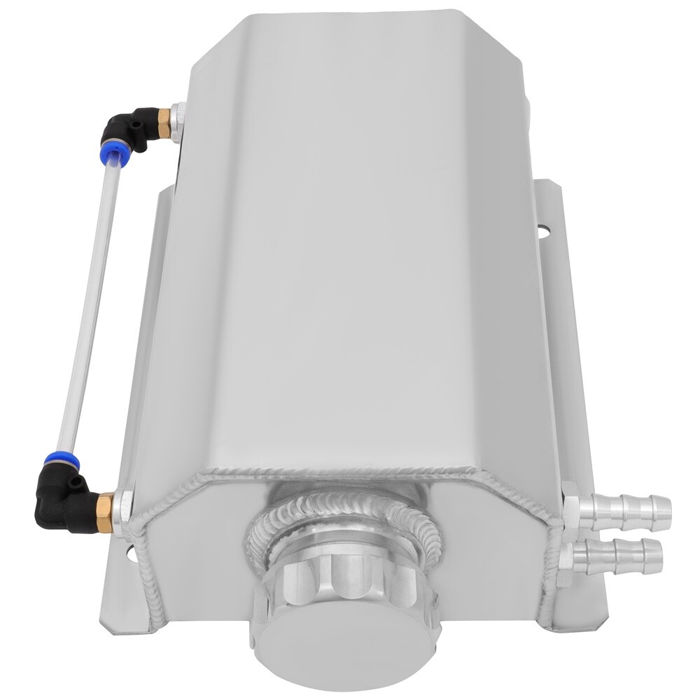 New Silver Aluminum Universal Radiator Coolant Overflow Expansion Water Tank 2L