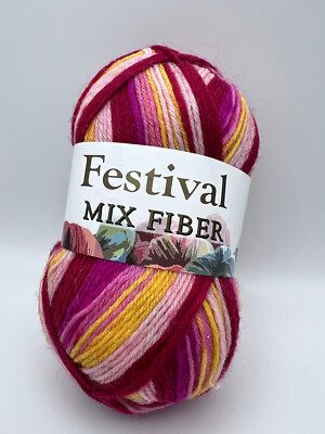 FESTIVAL Mix Fiber, Acrylic/Polyester, 50gr, Multi-Color