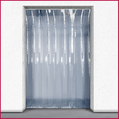 PVC Streifen Vorhang Kit - Antibakterielle Gastronomie 1m (B) x 2m (D) 200 mm x 2 mm