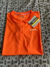 Womens Regatta Maverik Pumpkin Short Sleeve Lightweight Polo Sleeve Size 18(L)