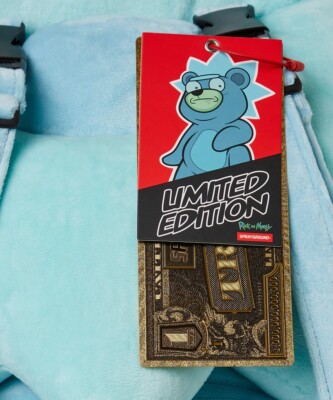 Sprayground Rick Teddy Bear Backpack New Rick And Morty Limited Edition Blue Bag