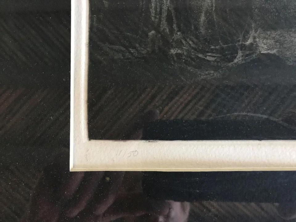 Grabado Kitty Botke "Sin fin" firmado, 1978, excelente estado Foto 3 de 4