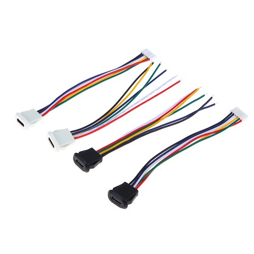 6 Pin Press Type USB Connector Type-C Waterproof With PH 2.0 Female Socket - Zdjęcie 11 z 16