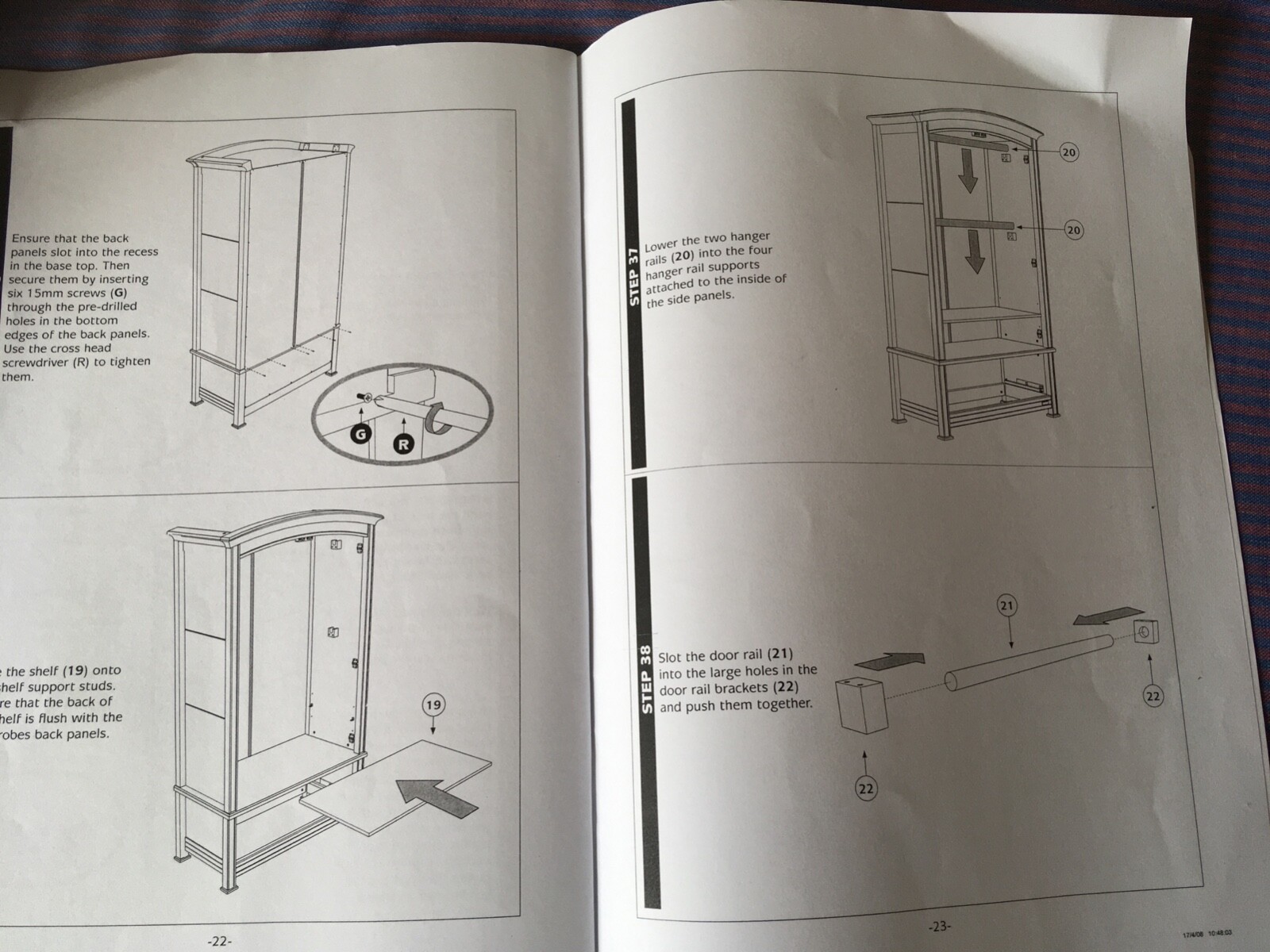 Mamas & Papas 'Summerhouse' Wardrobe ONLY white (with instructions