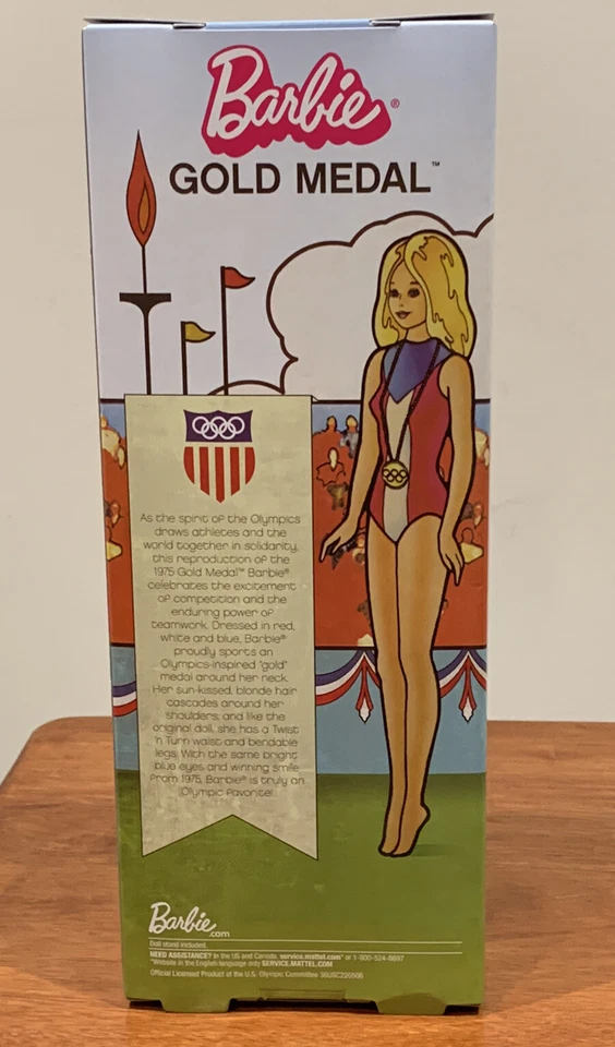 NEW in Box Barbie Gold Medal Barbie Doll 1975 Reproduction - Image 3 of 4