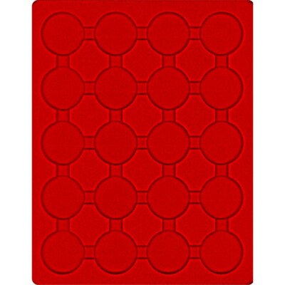 LINDNER-2520E-Velourseinlagen-Tableaus-Hellrot-20x-runde-Fächer-48-mm
