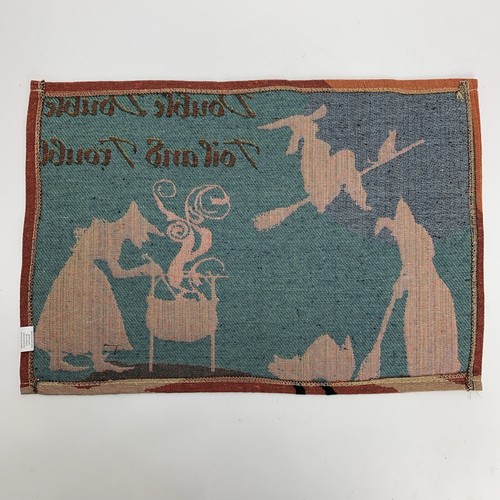 Double Double Toil & Trouble Halloween Placemat Set of 4 Sam Hedaya 18.5"x13" - Picture 7 of 14