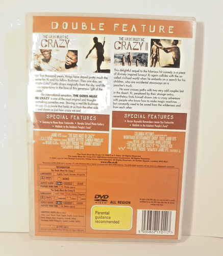 The Gods Must Be Crazy I & II (1980/1989) DVD 2 Disc Set All Region - Picture 2 of 6